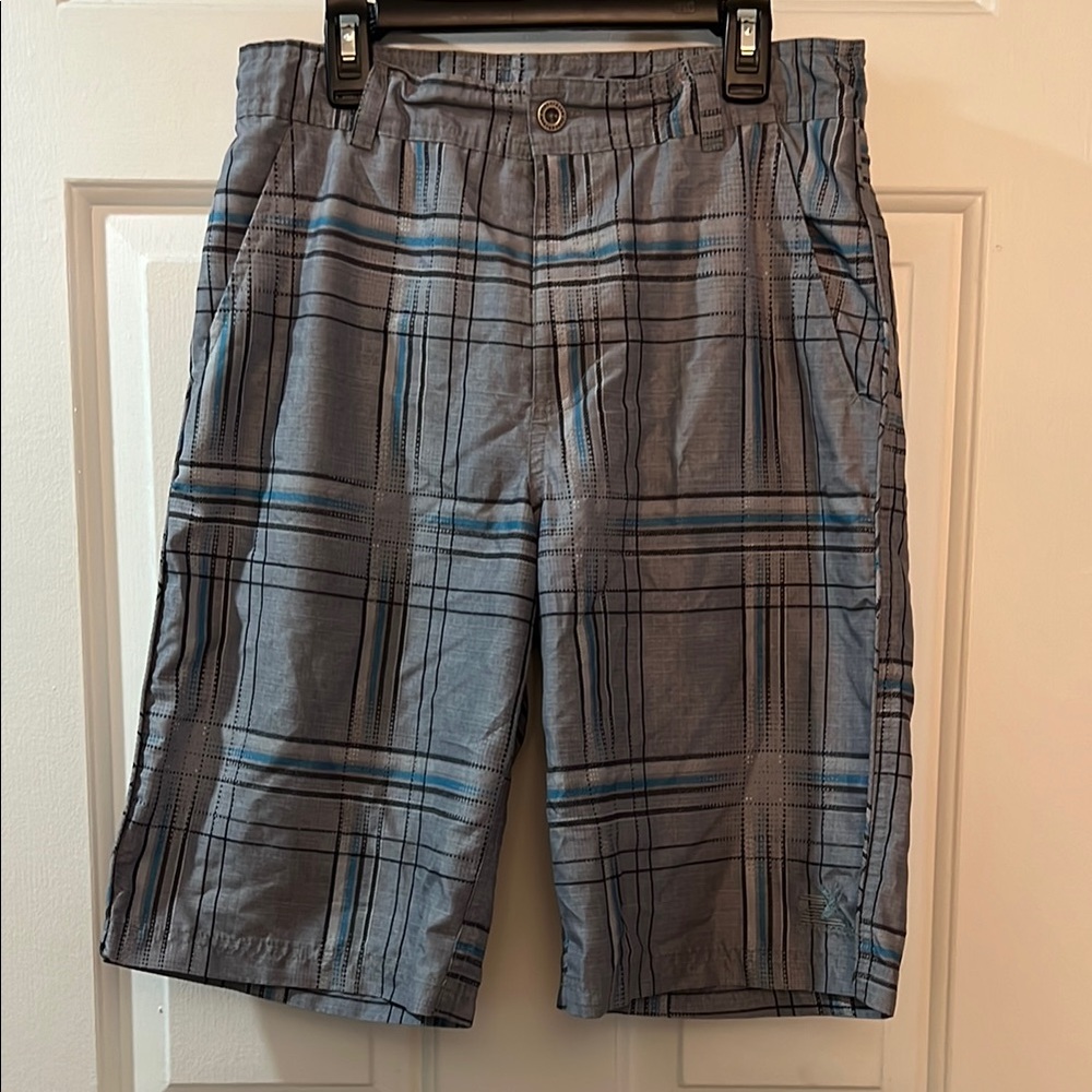 ZeroXposur Beach to Street Gray and Blue Swim Trunks Lightweight Design